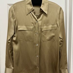 Vince Silk Button-Up Shirt